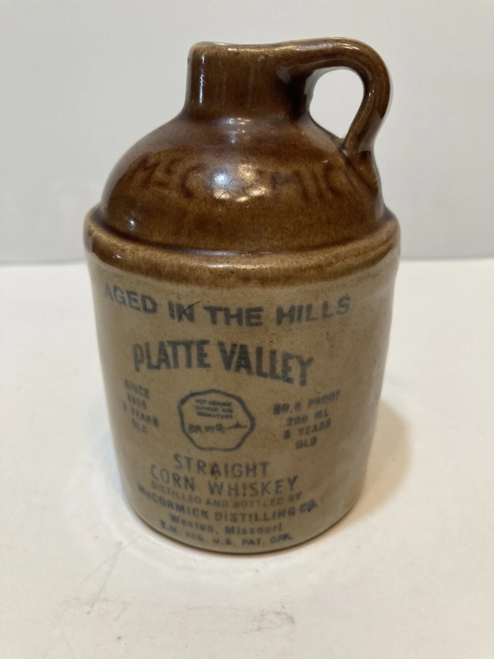 Vintage McCormick Platte Valley Whiskey Jug